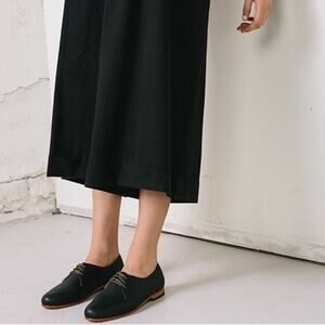 Nisolo Black Leather Oliver Lace Up Oxfords Women’s Size 9 Dress Shoes